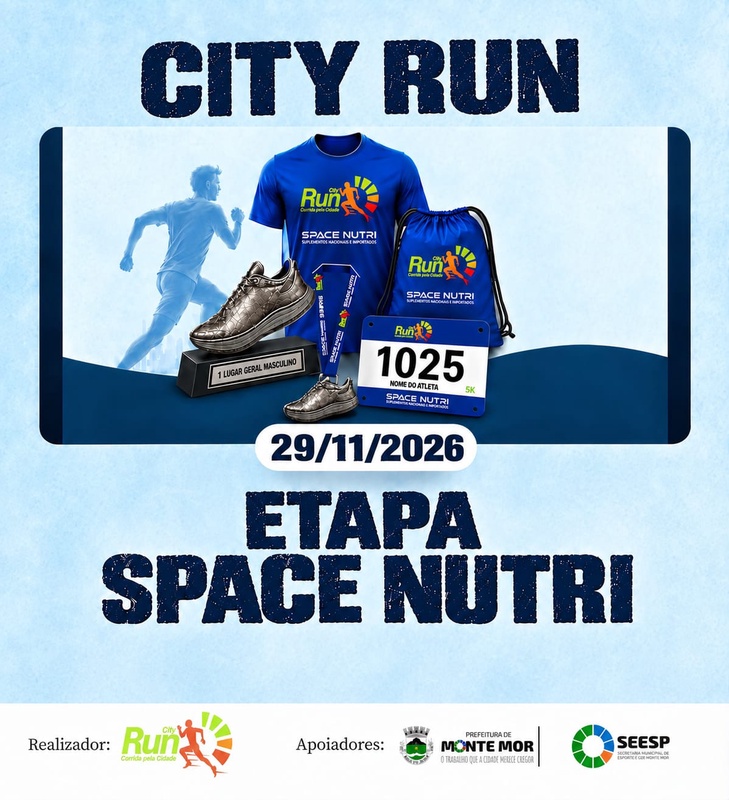 Banner da prova City Run Etapa Space Nutri